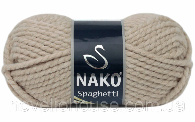 Nako SPAGHETTI ( Спагетті ) № 23116 бежевий (Вовна з акрилом, нитки для в'язання)
