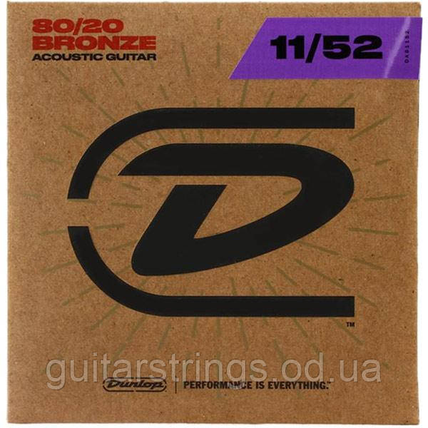 Струны Dunlop DAB1152 Acoustic Bronze 80/20 Medium Light 11-52, фото 1