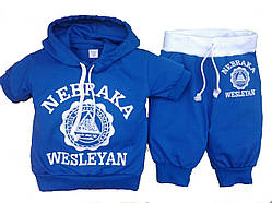 Дитячий костюмчик для хлопчика з оригінальним принтом "Nebraka", електрик