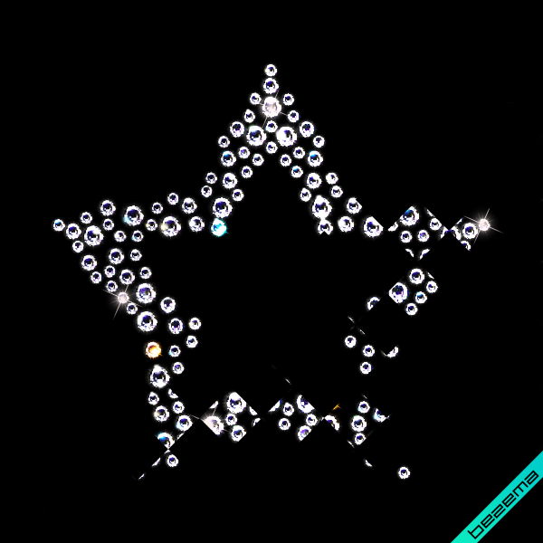 Термоаппликации на нічні сорочки Зірка (Скло, ss6 кристал, ss10 кристал, ss16 кристал)