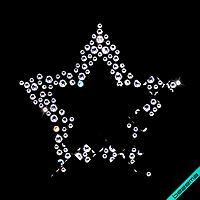 Термоаппликации на ночные рубашки Звезда (Стекло, 2мм кристалл, 2.8мм кристалл, 4мм кристалл)