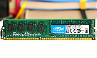 Оперативна пам'ять для ПК-Crucial DDR3 8Gb PC3-12800 1600MHz Intel і AMD, б/в