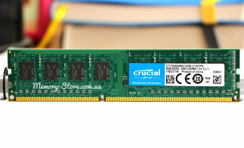 Оперативна пам'ять для ПК-Crucial DDR3 8Gb PC3-12800 1600MHz Intel і AMD, б/в, фото 2