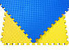 Мат татамі 100*100*3 см Eva-Line Extra Quality синій/Жовтий Плетінка 100 кг/м3 (будо-мат, даянг), фото 3