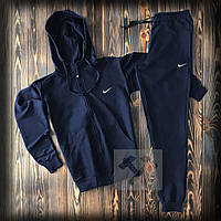 Спортивний костюм на блискавці з капюшоном Найк синього кольору (Nike) весна/літо/осінь L