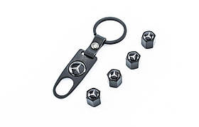 Ковпачки на ніпель з логотипом авто Mercedes і брелком AIR CAP логотип Мерседес