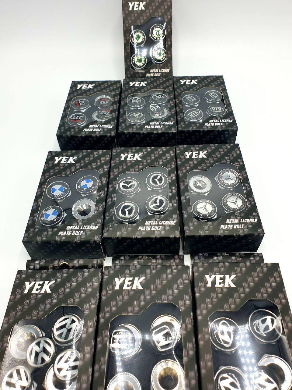 Болты для номерного знака YEK с логотипом KIA, набор болтов для номеров логотип Киа - фото 3 - id-p1002993338