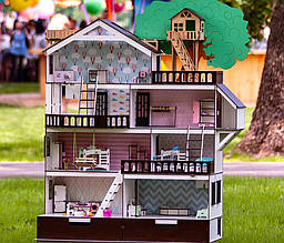 Ляльковий будиночок NestWood "Дім пригод" для ляльок ЛОЛ (LOL) + Подарунок меблі 9 од.