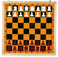 Складная демонстрационная шахматная доска + шахматные фигуры