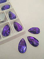 Стрази пришивні Крапля 11х18 Purple (фіолетовий), скло