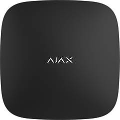 Інтелектуальний центр системи безпеки Ajax Hub (GSM+Ethernet), 230 V, Jeweller, чорний
