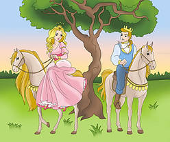 Картина по контуру Идейка Принц и принцесса (ide_7143-2) 25 х 30 см (Без коробки)