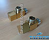 Золотий кутовий кран ThermoPulse CUBE Gold квадратної форми для рушникосушок 1/2", фото 3