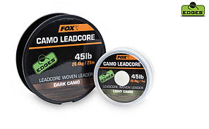 Плетеный лидкор Fox EDGES Camo Leadcore 7m, 45lb/25,41kg, Dark Camo