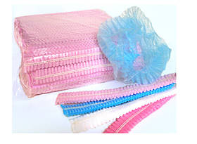 Шапочки спанбонд на подвійній гумці в коробці MAKSIMED