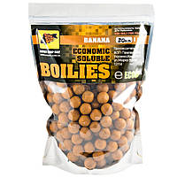 Бойлы Carp Classic Baits Economic Soluble, Ø20mm, Banana, 1kg, Димні
