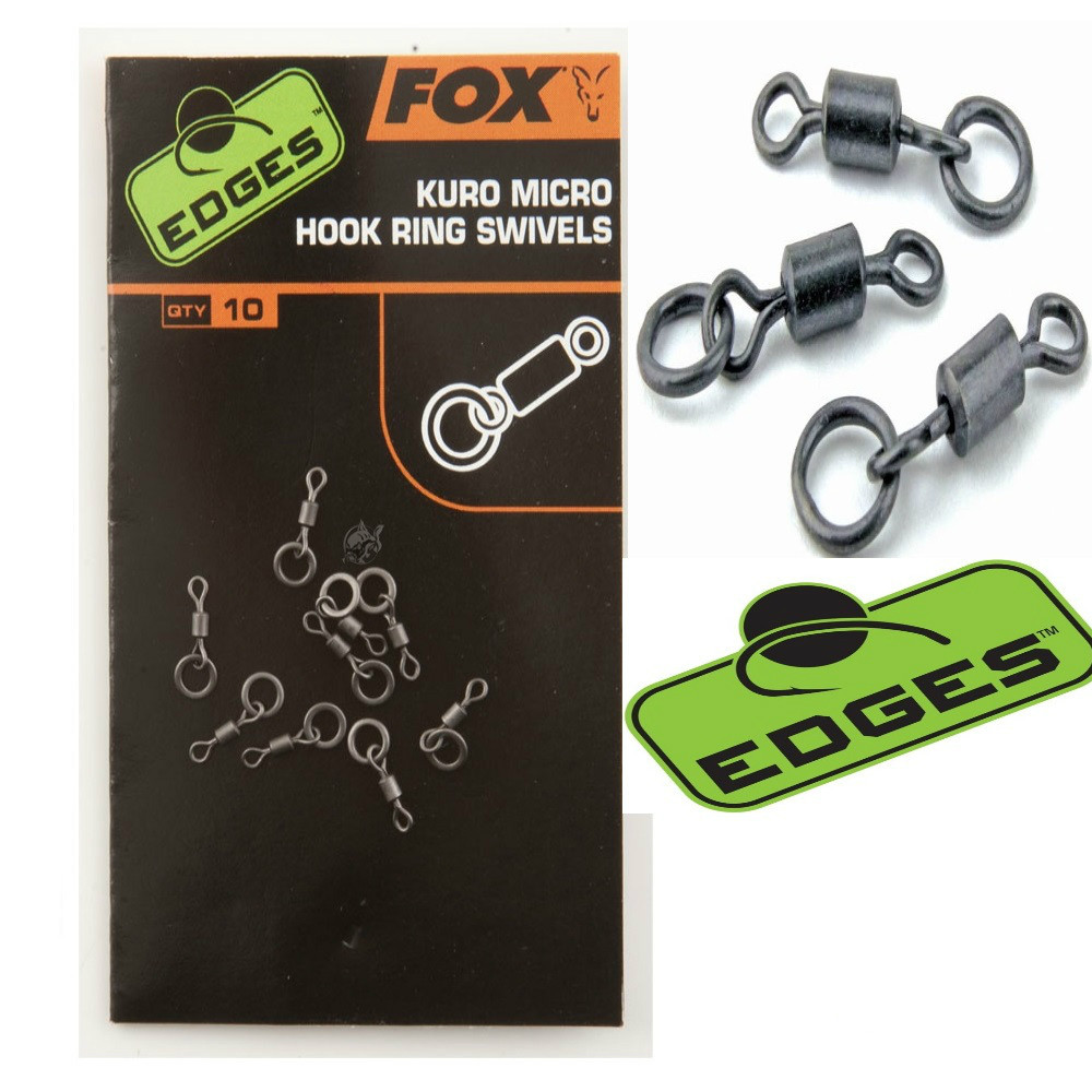 Вертлюг с кольцом Fox EDGES Kuro Micro Hook Ring Swivels