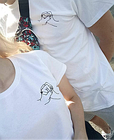 Парні футболки. Чоловіча та жіноча футболка. Завжди разом. Руки