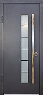 Вхідні металеві двері Модерн ( МДФ 10 / МДФ 16 ) антрацит сірий