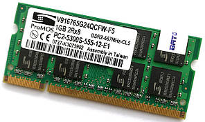 Оперативная память Promos SODIMM DDR2 1Gb 667MHz 5300S CL5 (V916765G24QCFW-F5) Б/У