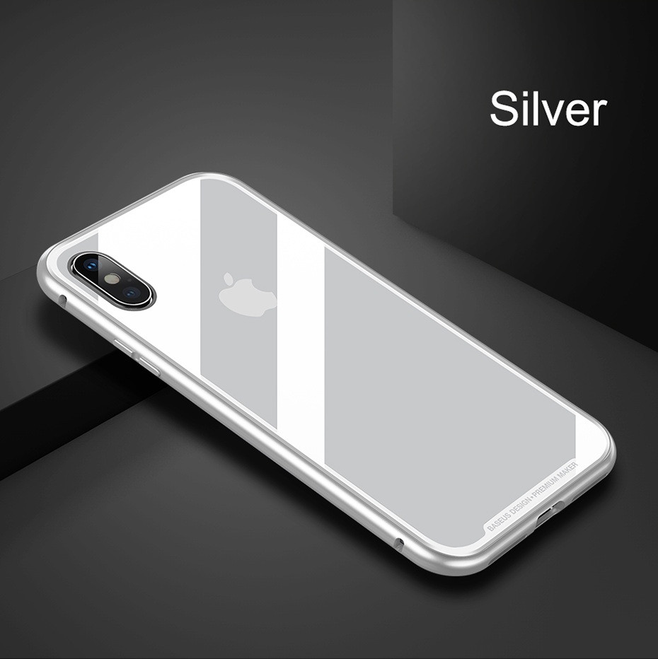 Магнітний металевий чохол Baseus для iPhone XS