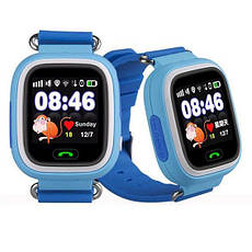 Розумні дитячі годинник Smart Baby Watch Q100 з GPS трекером Сині, фото 2