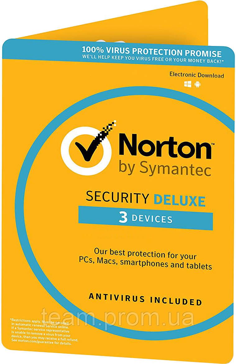 Norton Security 3.0 Deluxe (3 ПК / 3 роки)