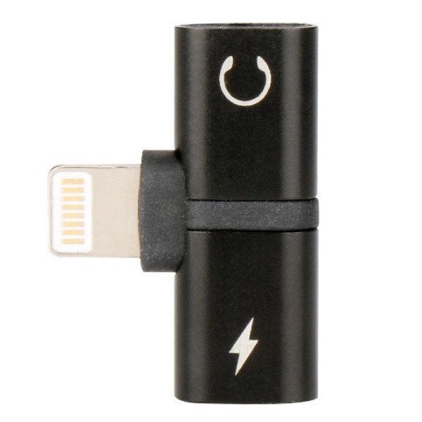 Перехідник адаптер Ulanzi для смартфонів Apple 2 в 1 Double Lightning Metal Black