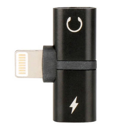 Перехідник адаптер Ulanzi для смартфонів Apple 2 в 1 Double Lightning Metal Black, фото 1