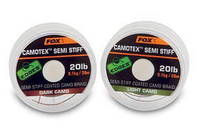 Повідцевий матеріал Fox Camotex Light Stiff, 20m CAC642, 20lb