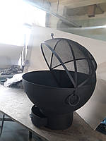 Очаги-полусфера металлические с зольником и крышкой (диаметр 90см)