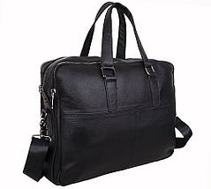 Чоловіча шкіряна сумка Dovhani R1902-1BLACK-111 Чорна, фото 3