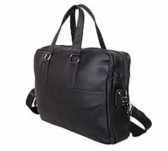 Чоловіча шкіряна сумка Dovhani R1902-1BLACK-111 Чорна, фото 4