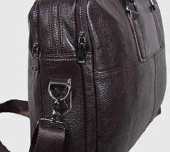 Чоловіча шкіряна сумка Dovhani R1902BROWN-111 Коричнева, фото 6
