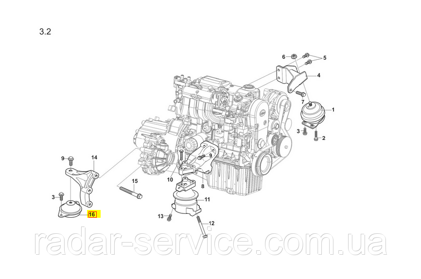 Подушка картера коробки КПП чери Форза, Chery Forza, a15-1001110ba - фото 5 - id-p1003346927