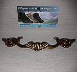 Ручка камодна Ferro Fiori CL 7070.096 античне золото 96 мм, фото 3