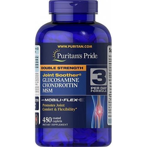 Double Strength Glucosamine Chondroitin MSM Puritan's Pride, 480 таблеток