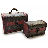 Подарунковий набір скриньок з натурального дерева 2 шт