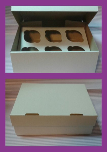 Коробка для кексів на 6 шт. (h-10 см)