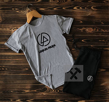 Cпортивні чоловічі шорти та футболка Linkin Park (Лікін Парк)/ Літні комплекти для чоловіків