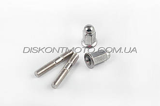 Шпильки глушника 4T GY6 50/125/150 китайський скутер 139QMB ,152QMI ,157QMJ FLASH-249 (+гайки)
