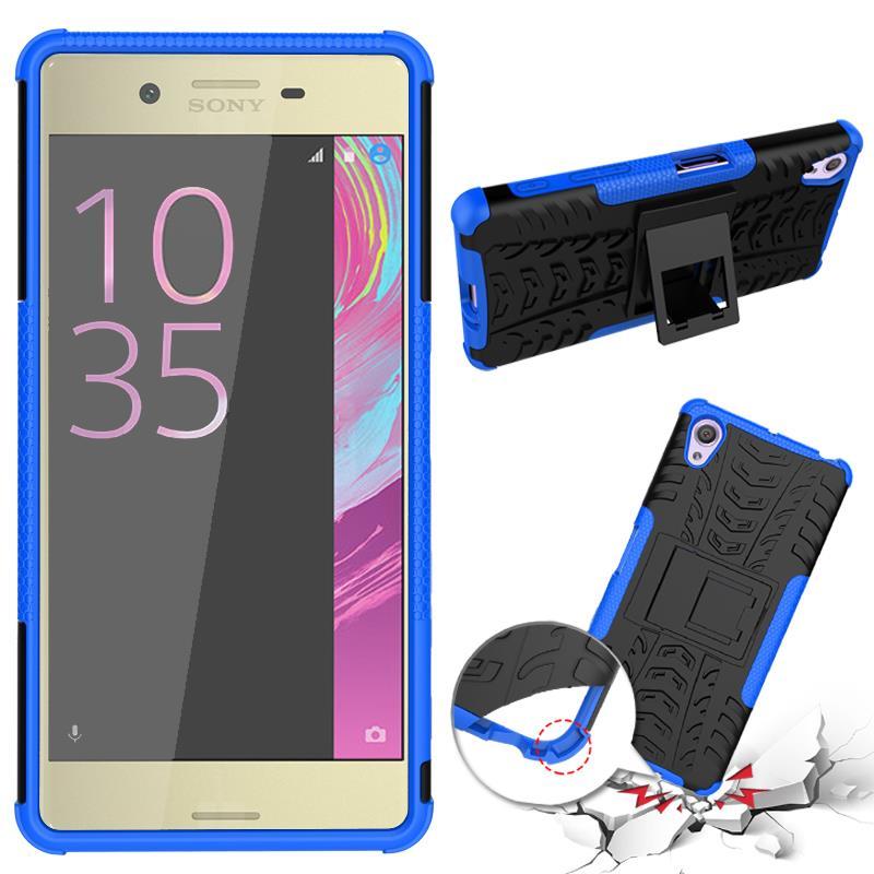 Чехол Armor для Sony Xperia X / F5122 Противоударный Бампер синий - фото 2 - id-p674810918