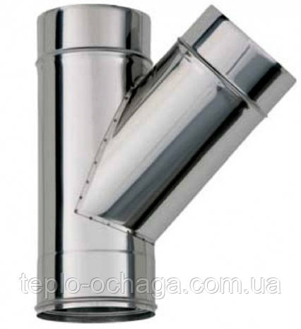 Трійник 45° з неіржавкої сталі AISI 304, 321, 201, фото 1