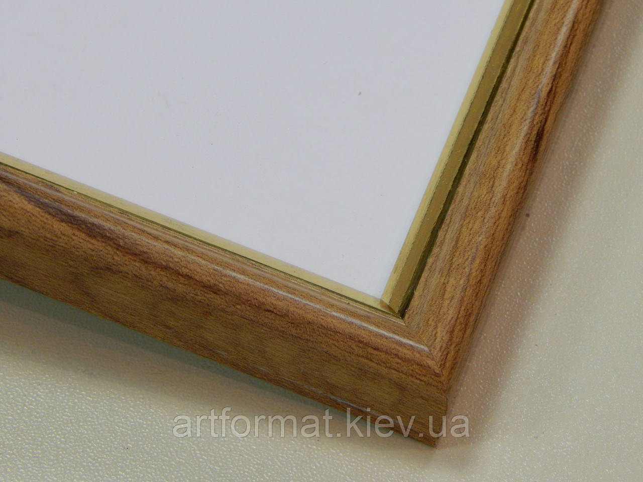 РАМКА А4 (297х210).14 мм. Ясен із золотою окантовкою., фото 1