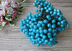 Ягоди гладкі 8 мм бірюзові