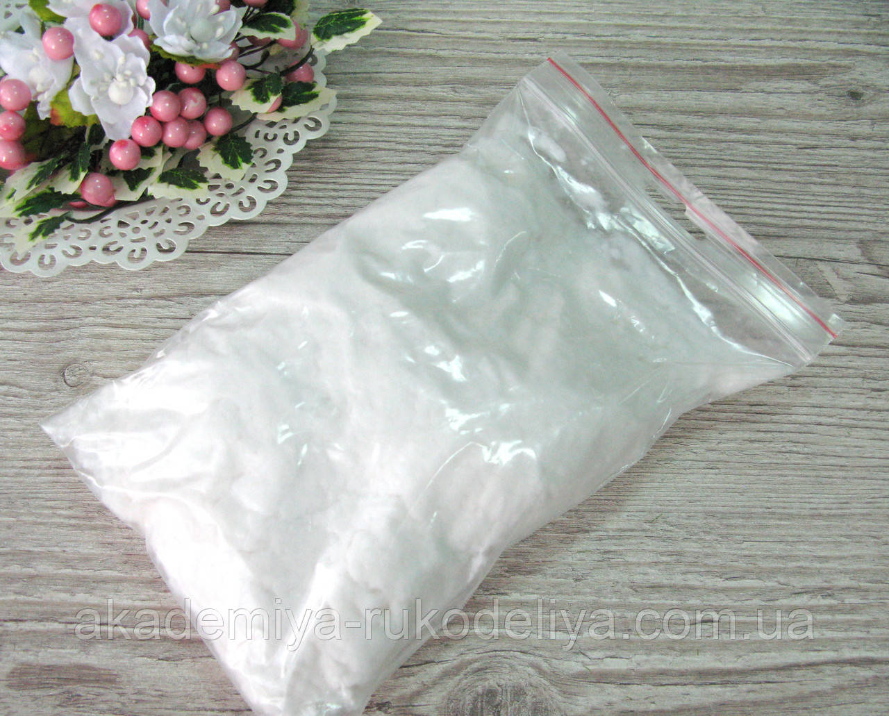 Флок пудра велика. Колір білий. р-р 0.6 мм., фото 1