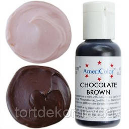 ГЕЛЕВАЯ КРАСКА AMERICOLOR ШОКОЛАДНО-КОРИЧНЕВАЯ/CHOCOLATE BROWN, 21 ГР, фото 1