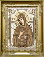Заготовка для вишивки бісером "Богородиця Семистрільна (сепія)" КРМ-37 (Княгиня Ольга)