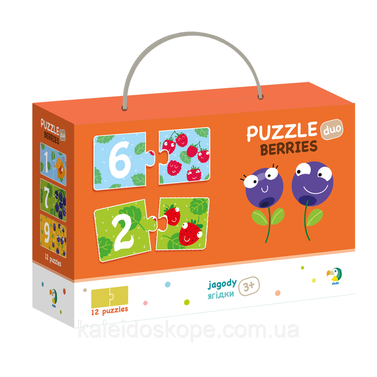 Пазл Ягідки (Ягідки) Dodo Пазли-половинки Вчимося рахувати, фото 1