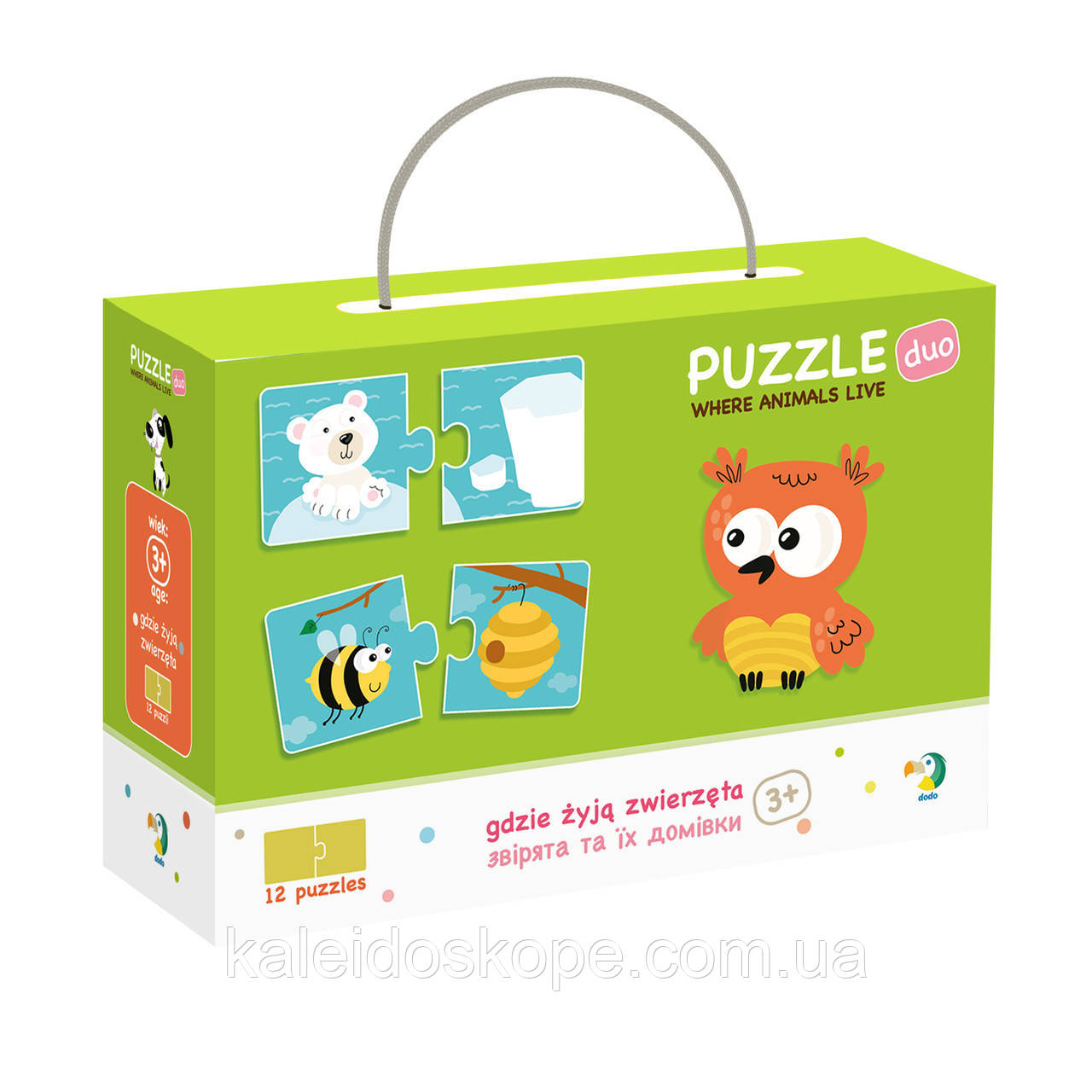 Пазли-половинки Dodo «Звірята та їх домівки», фото 1